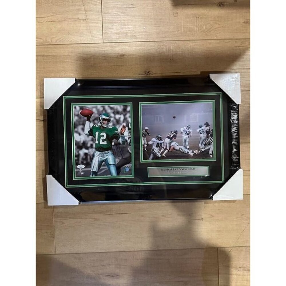 Randall Cunningham signed autographed Eagles 8x10 Photo Collage Framed JSA